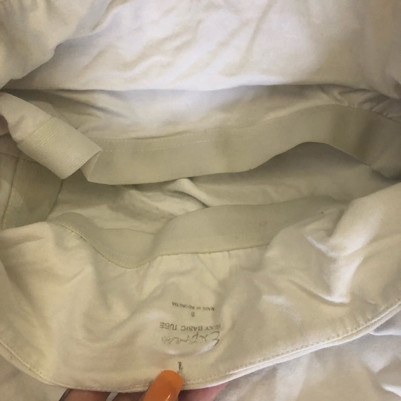 White & Gold Strapless Top - Picture 5 of 7